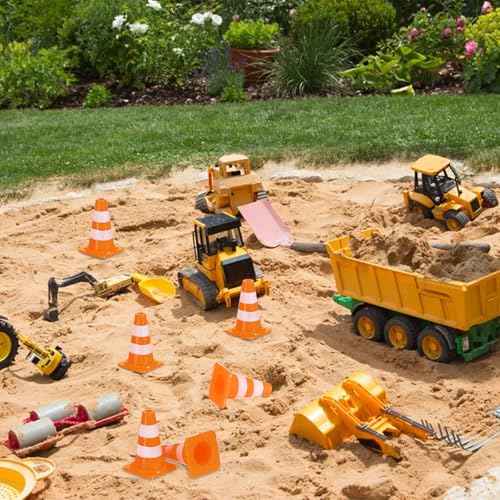 30 Pcs Mini Traffic Cones, 1" Plastic Small Cones,Small Orange Cone Mini Construction Cone Traffic Caution Signs for Micro Landscape Sand Table, Street Signs, Engineering Road ConeSS Model(Orange)