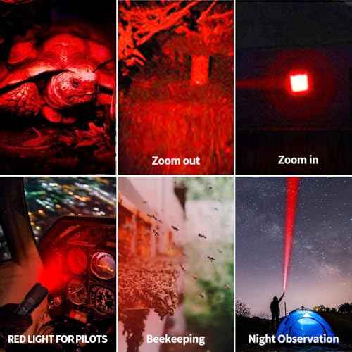 Red Flashlight Rechargeable£¬Green Light Flashlight£¬Blue Light flashlights£¬Blood Lights for Observation, 4 in 1 White Lights and Red lamp and Blue Lamp and Green Lamps £¬4 Modes.