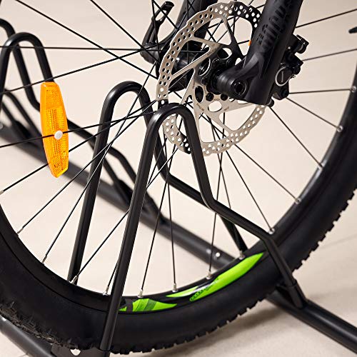 CyclingDeal 6-Bike Floor Parking Rack Stand for Mountain & Road Bikes - Indoor Storage