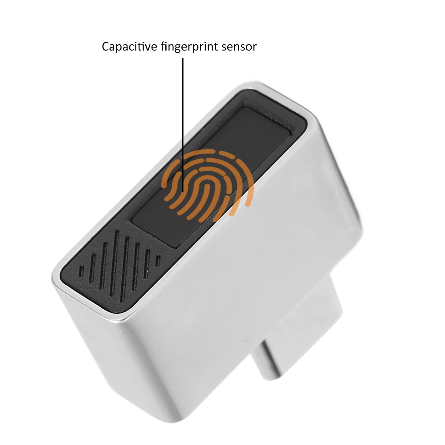USB C Fingerprint Reader, 360° Detection Mini Fingerprint Scanner 0.5s Touch Speedy Matching Portable Biometric Scanner USB Security Key for Password and File Encryption