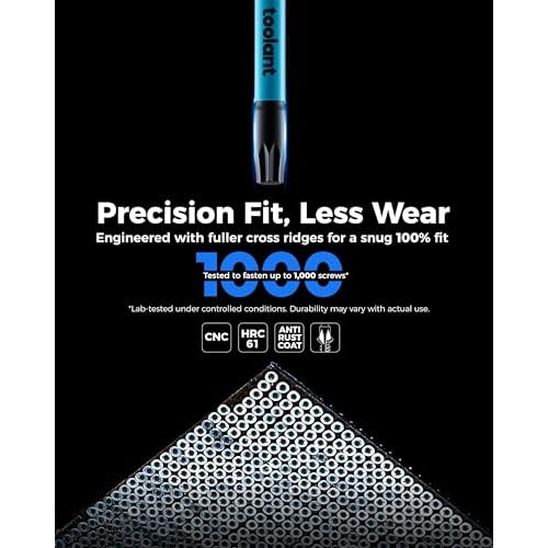 toolant 8 Point Star Bit,Double Square Bit Set 10pcs-Premium S2 Alloy Steel with Magnetic Heads & Hex Shank,2 Square Drive Torx Bits in the Following Sizes#1,#2 and #3