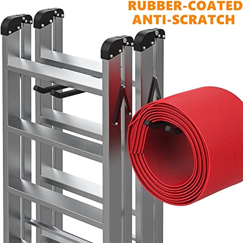 TORACK 2-Pack 12.4-inch Heavy Duty Wall Mount Garage Hooks with Rubber Coating