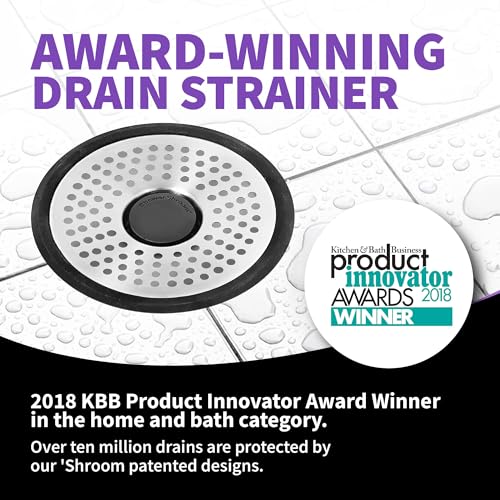 ShowerShroom Stainless Steel Shower Drain Hair Catcher - Inside Fit, No Size, USA Made