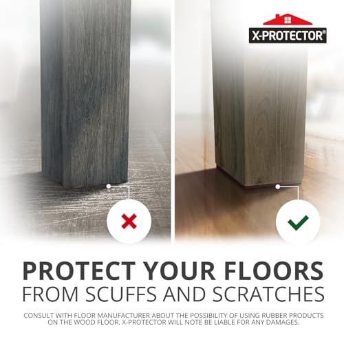 X-PROTECTOR Non Slip Furniture Pads ? 12 Premium Furniture Grippers 3"! Best SelfAdhesive Rubber Feet Furniture Feet ? Ideal Non Skid Furniture Pad Floor Protectors ? Keep Furniture in Place!