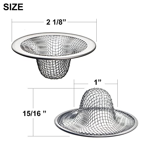 6 Pack Mesh Sink Drain Strainers for Bathroom, Utility, Laundry & RV
