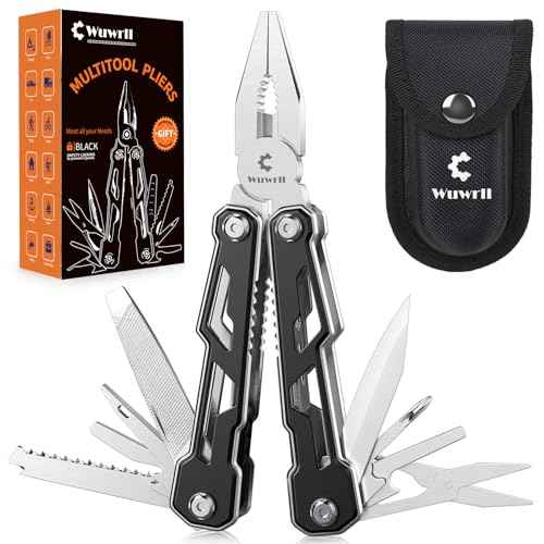 Multitool with Safety Locking,16-in-1 Multi Tool Stainless Steel Pocket Knife Set with Pliers, Upgrade Camping Tool Gifts for Men,for Survival, Camping, Hiking, Outdoor 1 Pcs