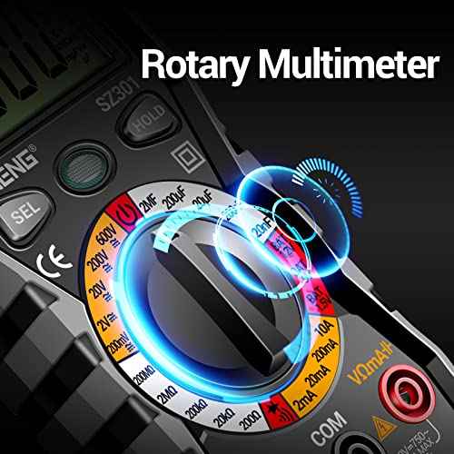 ANENG Digital Multimeter with Case,DC AC Voltmeter,Ohm Volt Amp Meter,Measures Voltage,Current,Resistance,Continuity,Diodes,Electric Tools for Househould Outlet,Automotive Battery Test