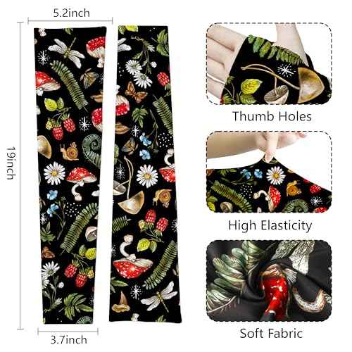 Buwuta Gardening Sleeves for Women Leaf Sleeves to Cover Arms Sleeves Anti-Scratch Farm Sun Protection Cooling Sleeve