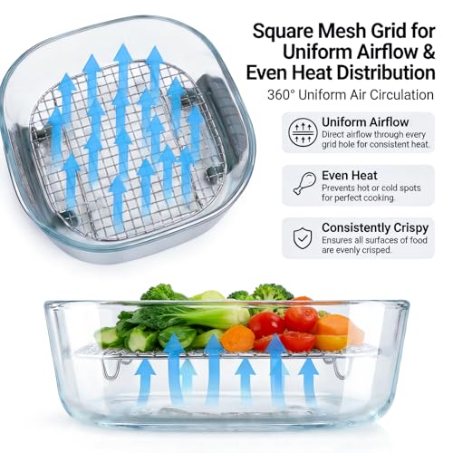 2-Pack Ninja Crispi FN101 Air Fryer Rack Set | 304 Stainless Steel Tiers
