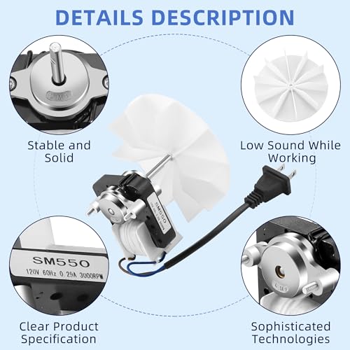 AMI PARTS Bathroom Fan Motor Replacement 2-Pack for Nu-Tone & Broan