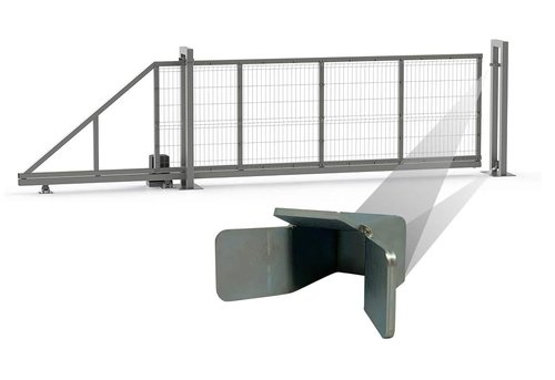 (2 Units) Slide Gate End Catch Retainer 2" Wide Heavy-Duty Steel Universal Sliding Gate Holder Stopper for All Standard Size Slide Gates.