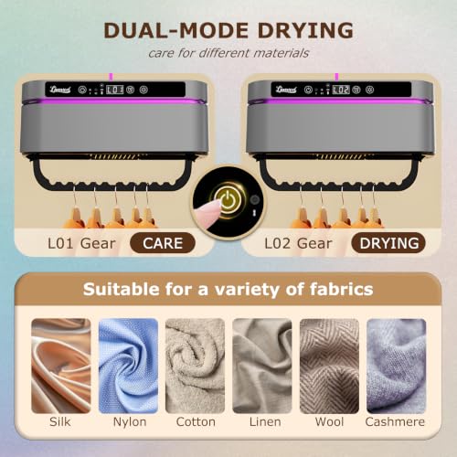 Ljusved 3 in 1 Portable Clothes & Shoe Dryer Dark Gray - Compact Multi-Function Laundry Machine