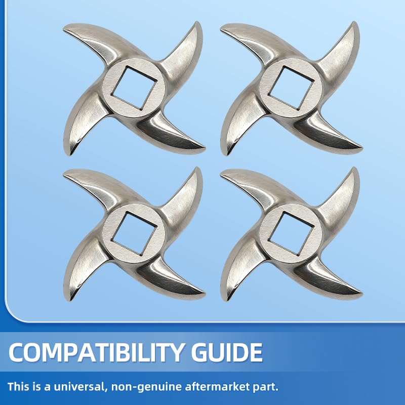 4-Pack #12 Meat Grinder Blades - 0.49