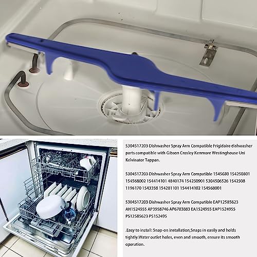 Lower Spray Arm for Frigidaire Dishwasher - Model 5304517203, Replaces 1545680