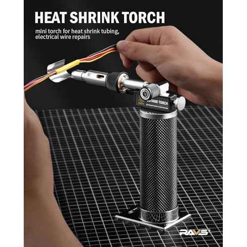 RAVS Butane Soldering Iron Kit Cordless, 14-Piece Multi-Function Butane Torch Kit, Portable Brazing Torch with Adjustable Flame, Without Butane Fuel, Unique Gifts for Dad Husband Men