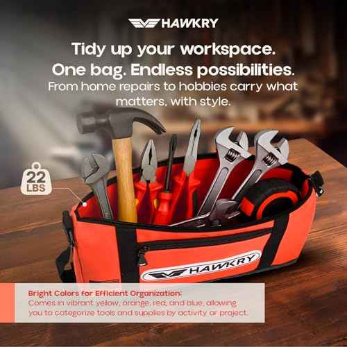 HAWKRY Oxford Waterproof Tool Bag set of 2 ? Small Tool Bag and Tool Pouch, Fishing Bag, Travel Pouch, Compact, Durable Small Travel Bag, Multipurpose Tool Bags for Men for Work, Fishing and Travel