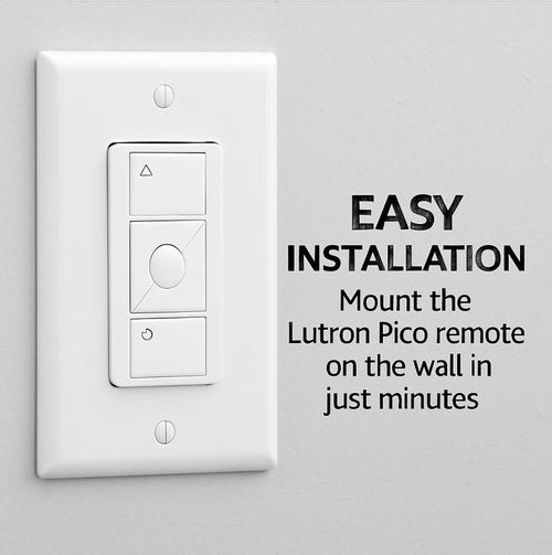 Wall Mount Bracket for Lutron Caseta Pico Remote – 2-Pack Wallplate Adapter for Smart Switch – Snap-in, Tool-Free Installation – Secure Mounting for Lutron Pico Remote – Clean Smart Home Look