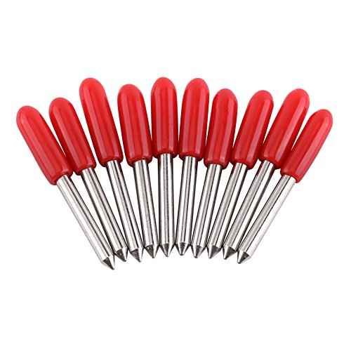 10Pcs Cutting Knife 30/45/60 Degree Plotter Cutter Blades Cemented Carbide Cutter Cutting Plotter Blade Replacement Cutter Blades (45¡Æ)