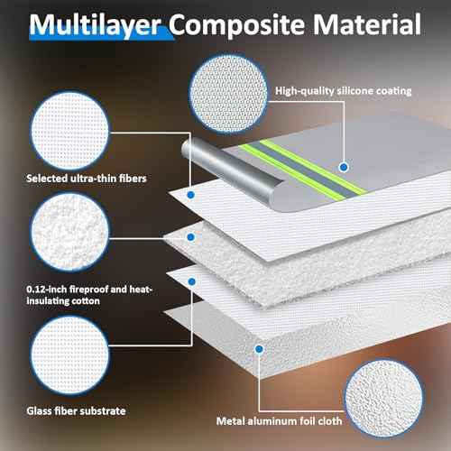 Upgraded Fireproof Document Bag, 15 in x 11 in Large Capacity with Waterproof Zipper, Flame-Resistant Edging, Fire Proof Money Bag for Cash, Safe Storage for Documents Valuables, Passports