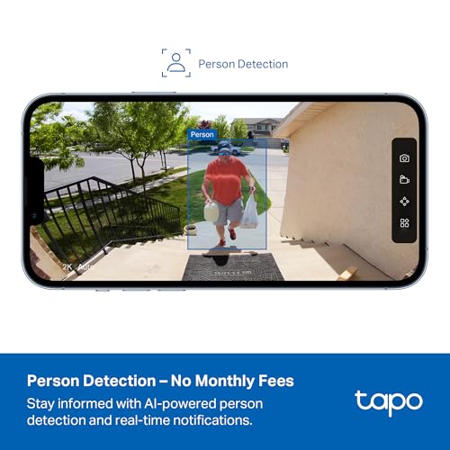 Tapo 1080p Outdoor Wireless Security Camera 1-Pack White with 180-Day Battery