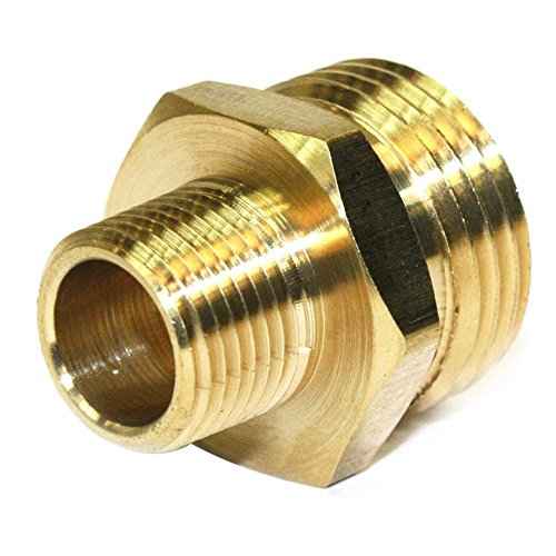 Interstate Pneumatics FGM016 3/4 Inch GHT Male x 3/8 Inch Male NPT Hose Fitting