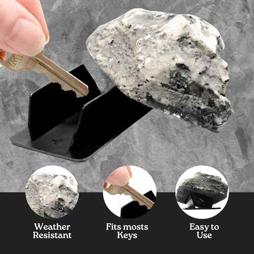 Performore Hide-A-Key Realistic Rock Key Holder ? Weatherproof, Outdoor, Standard Spare Keys Hider by Rockey Safe, Fits with Landscaping, Loose-Bottom Design