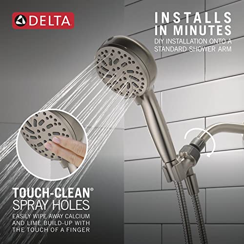 Delta ProClean SpotShield Brushed Nickel Handheld Shower Head with 6 Spray Settings