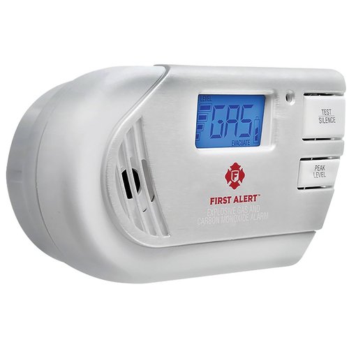 FIRST ALERT Combination Explosive Gas and Carbon Monoxide Alarm with Backlit Digital Display, GCO1CN