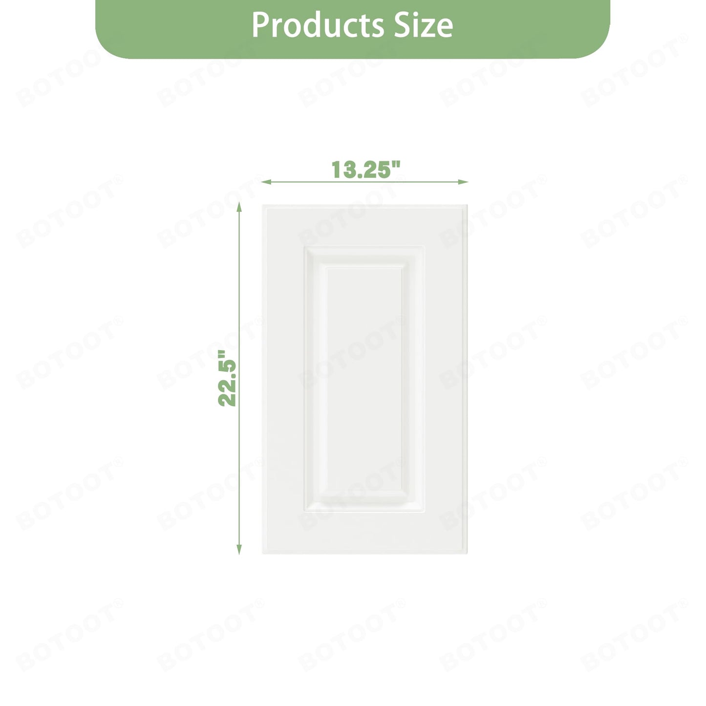Built-in Cabinet Doors - Cabinet Replacement Doors for Kitchen, Living Room, Bedroom, Bathroom - 22.5 Inch High (White, 13.25 Inch Wide)
