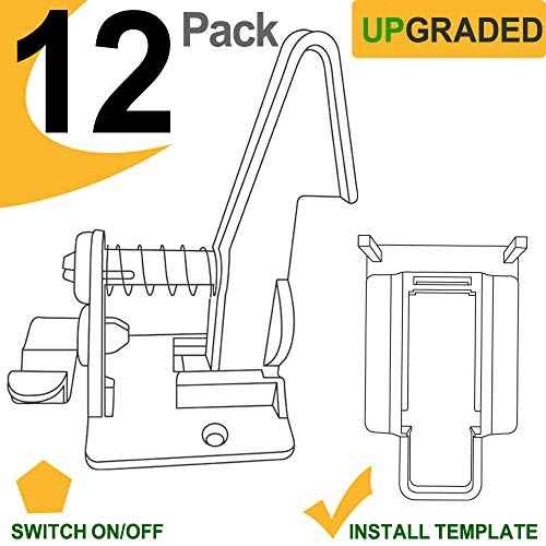 Vmaisi 12 Pack Cabinet Locks Child Safety Latches - Baby Proofing Cabinets Drawer Lock with Adhesive Easy Installation - No Drilling or Extra Screws (White)