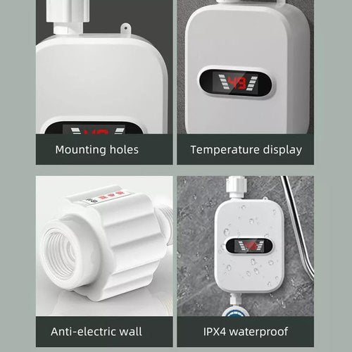 Titistpy 3500W Tankless Hot Water Heater Shower Electric Instant Heater Bathroom US