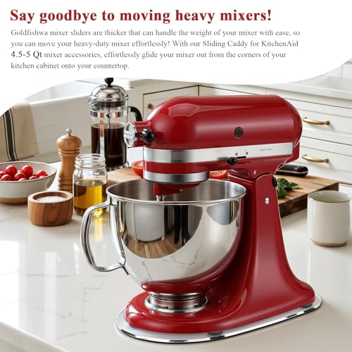 Goldfishwa 4.5-5Qt Mixer Slider Mat for KitchenAid Tilt-Head Stand Mixers — Thickened Acrylic Tray
