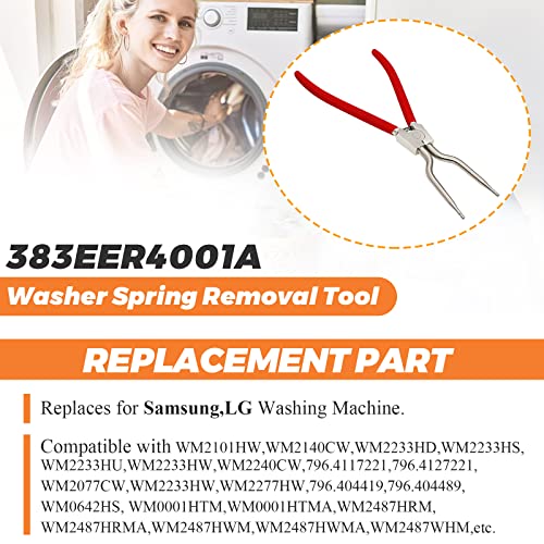 Beaquicy Washer Spring Expansion Tool 4.3in – Inner/Outer Tub Clamp Removal for LG, Samsung, Whirlpool