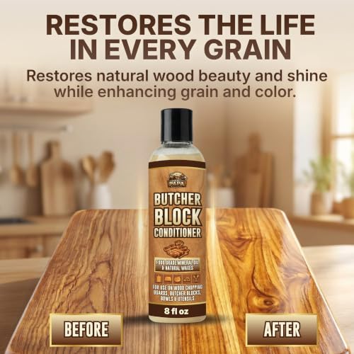 Project Papa 8 Fl Oz Food Grade Mineral Oil & Beeswax Cutting Board Conditioner