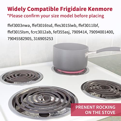 COZZIVITA Frigidaire/Kenmore Chrome 4-Pack 6in & 8in Stove Drip Pans for Electric Range