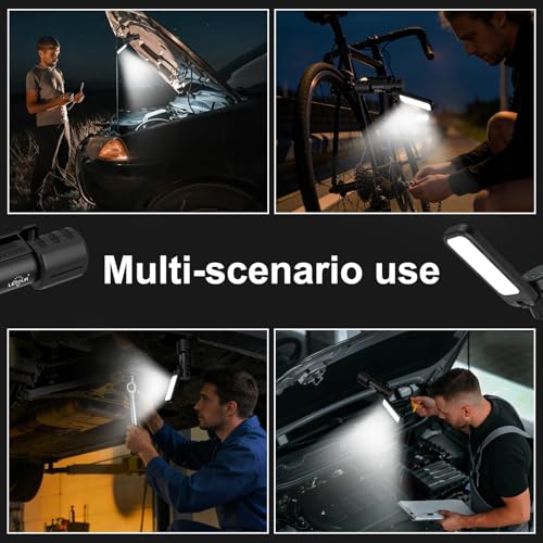 Letour 2 Pcs Rechargeable 5000lm Magnetic Work Light - Outdoor & Garage