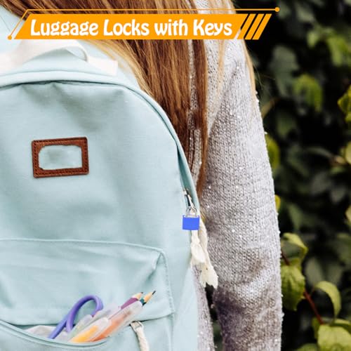 Bonsicoky 6 Pack Multicolor Suitcase Locks with Keys - Travel Security Locks