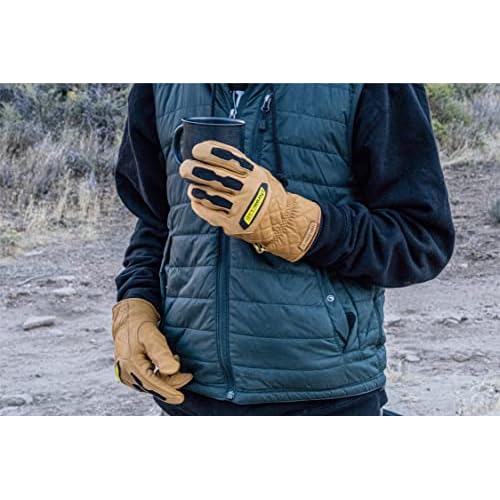Ironclad Ranchworx Winter Gloves RWDI, Premium Leather Insulated Winter Work Gloves, Cold Weather Protection Rated to 30¡ÆF/-1¡ÆC, Water-Resistant Palm, (1 Pair), RWDI-07-XXXL, Size XXX-Large