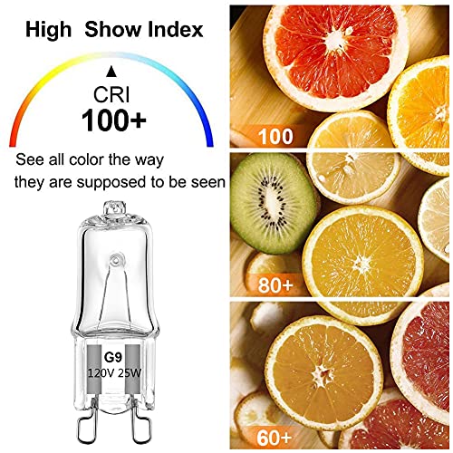 G9 25W Microwave Light Bulb for Whirlpool Over-the-Range (4 Pack) W10709921 Replacement