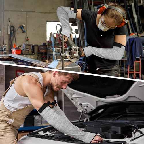 Cut Resistant Arm Sleeves for Men Women, ANSI A6 Arm Protectors for Thin Skin& Bruising for gardening Farming Yard