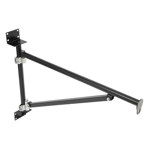 Wall Mount Jib Crane, Alloy Steel Hoist Support Arm with 180° Swing, Heavy Duty Crane Swing Arm with Pole, 440 lbs Capacity, Black
