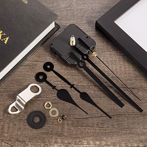 Hicarer Black 23mm Long Shaft Clock Movement Kit with Hands for DIY Wall Clocks