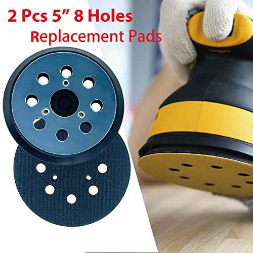 2 PCS Replacement Sander Pad for dewalt/Makita, 5 Inch Orbital Sander Replacement pad Compatible with Dewalt DW423, D26451 D26453 DW4388 and for Makita BO5010, BO5030K, BO5031K, BO5041K