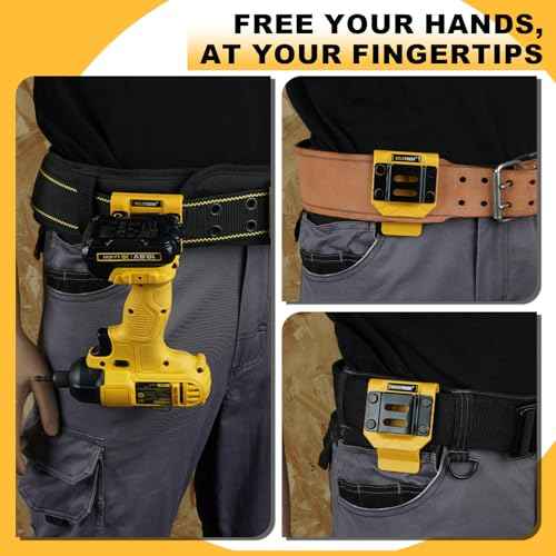 MELOTOUGH Drill Belt Clip,Drill Holder for Tool Belt,Measuring Tape Holder for Impact Driver,Tape Measure