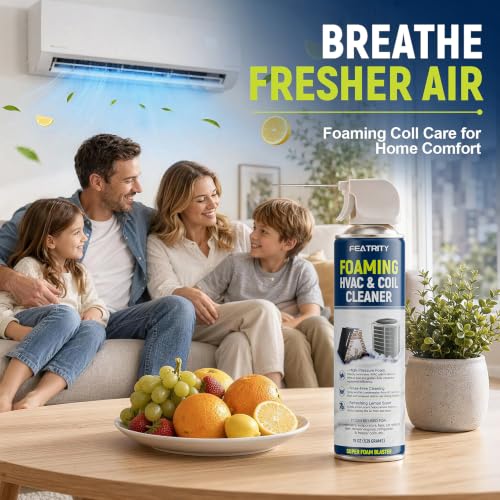 Featrity Foaming AC Coil Cleaner 38oz Pack of 2 for Evaporators & Condensers