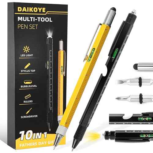 Stocking Stuffers,Gifts for Men from Daughter Son Wife, Multitool Pen 10 in 1 Multi Tool Gifts for Dad Men Grandpa Christmas Day Gifts from Son Husband's Gift Fathers Gift