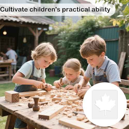 Maple Leaf Router Templates, Acrylic Router Inlay Template for Woodworking, 5mm Thick Decorative Template Router Jig Woodworking Craft Tracing Stencils Guide Tool