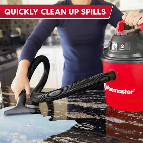 Vacmaster VOM205P 2.5-Gallon 2 Peak HP Wall Mount Wet/Dry Shop Vacuum Plug-in Edition