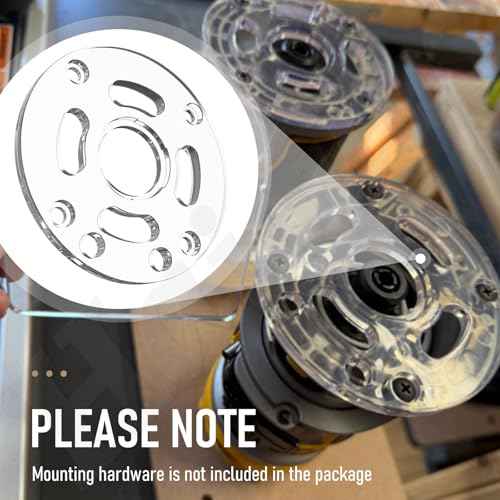 DNP613 Router Sub Base Compatible With DEWALT 20V Compact Routers Round Subbase, Adopts a Transparent Design Ensure Maximum Visibility in Operation - for DEWALT 611 Router Models (Round)