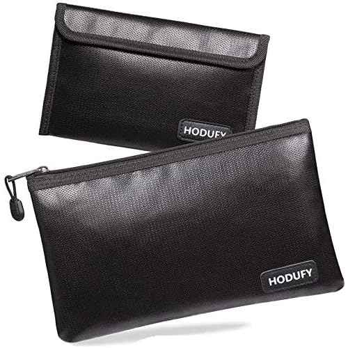 Fireproof Money Bag - 10.6"x6.7" & 5"x8" Small Fireproof Bags, Bank Deposit & Passport Safe Storage Envelope